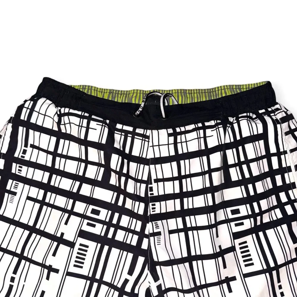 Hugo Boss Vintage Rare Swim Trunk Shorts Bathing Suit Short White Black L